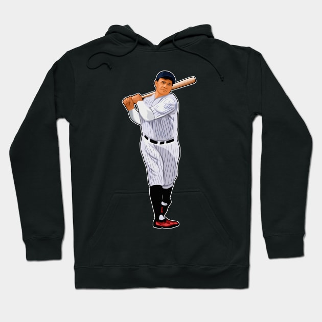 Baseball Legend Swing Circa 1933 Hoodie by RunAndGow